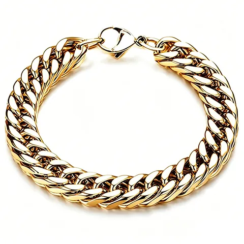 Hip Hop Stainless Steel 18K Gold Plated Cuban Link Chain Necklace For Men Women High Polished Wide Chunky Streetwear Jewelry Gift