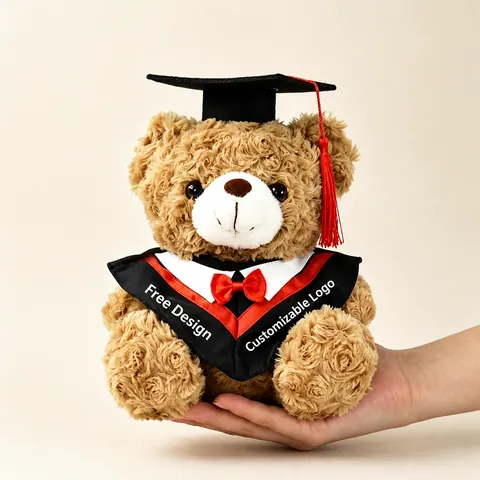 Graduation Bear Plush Toy Teddy Bear In Doctoral Gown With Mortarboard Cap And Tassel School Souvenir Gift For Students