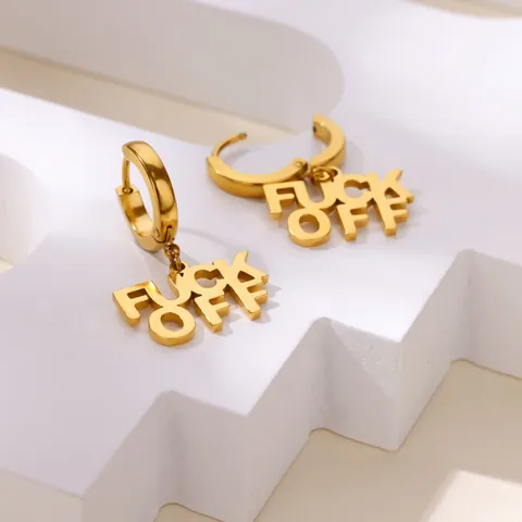 Vintage Irregular U-Shaped Zircon Heart Star Hoop Earrings For Women 18K Gold Plated Copper Huggie Earrings Daily Jewelry