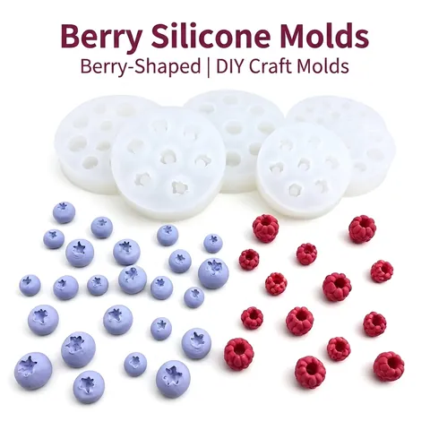 Molde De Silicona Arándano Frambuesa Para Chocolate Fondant Caramelo Resina Artesanía DIY Forma De Fruta Decoración De Pasteles