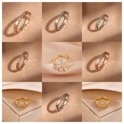Leichter Luxus Kupfer Zirkonia Wabenring Geometrisches Sechseck Wellenfingerring Roségold Silber Plattiert Für Damen