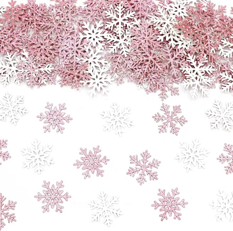 Christmas Snowflake Confetti Glitter Paper Snowflakes For Xmas Party Table Decoration Winter Wonderland Wedding DIY Crafts
