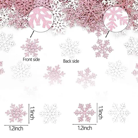 Christmas Snowflake Confetti Glitter Paper Snowflakes For Xmas Party Table Decoration Winter Wonderland Wedding DIY Crafts