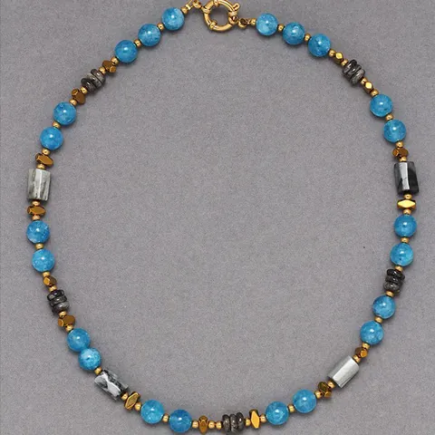 Contrast Kralen Natuursteen Schelp Ketting Armband Roestvrij Staal 18K Verguld Hart Bedel Boheems Sieraden Voor Vrouwen