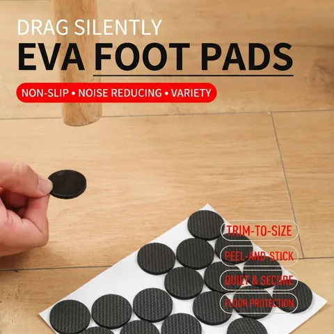 Multi Functional Thickened EVA Self Adhesive Furniture Pads Non Slip Table Leg Protectors Silent Floor Anti Wear Square Round Furniture Foot Pads