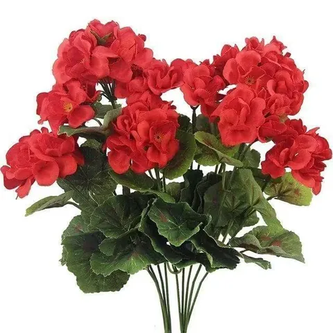 Artificial Begonia Flower Bouquet Multi-Color Plastic Floral Arrangement For Home Wedding Outdoor Festival Table Decoration
