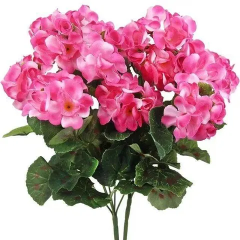 Artificial Begonia Flower Bouquet Multi-Color Plastic Floral Arrangement For Home Wedding Outdoor Festival Table Decoration