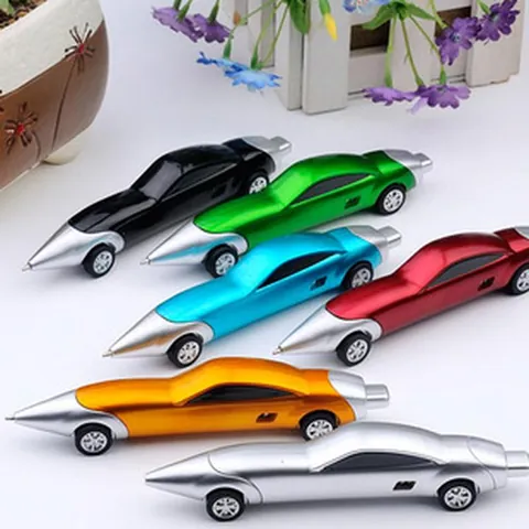Penna A Sfera A Forma Di Auto Ruote Mobili Creative Retrattile Inchiostro Blu Cancelleria Regalo Ufficio Per Bambini