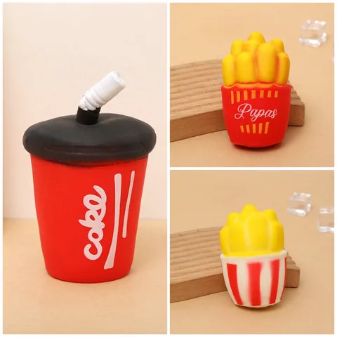 Simulation Fast Food Squishy Toy French Fries Cola Shape Stress Relief Squeeze Toy TPR Slow Rebound Fidget Toy Adults Kids