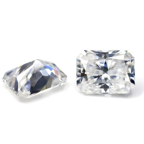 GRA Radiant Cut Colored Moissanite Loose Stone D Color Sea Blue Emerald Purple Champagne Pink Green Gemstone For Jewelry Making
