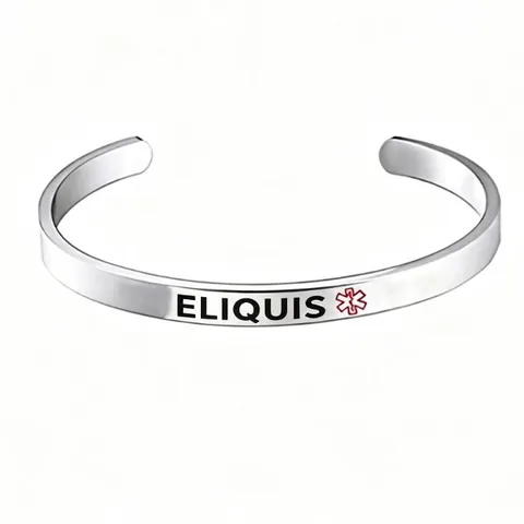 Medical ID Alert Bracelet Stainless Steel Bangle Medical Emergency Star Of Life Engraved Jewelry For Men Women Unisex Gift