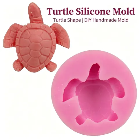 Turtle Shape Silicone Fondant Cake Mold DIY Baking Tool For Chocolate Soap Candle Crafting Decorating