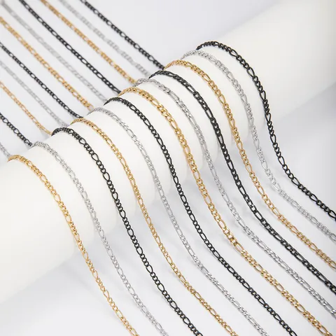 Collana Figaro Minimalista in Acciaio Inossidabile Catena NK per Uomo Donna Moda Unisex Gioielli da Clavicola Oro Argento Nero Accessori