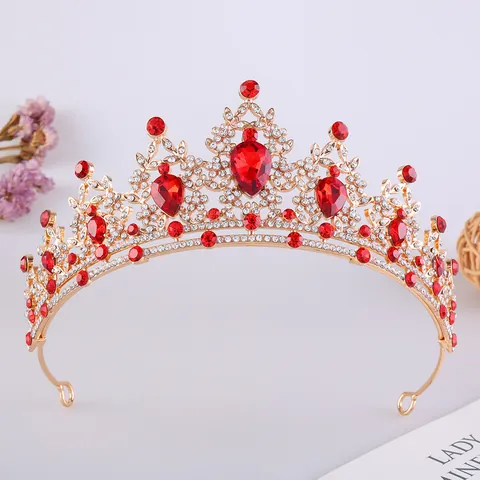 Vintage Barock Legierung Strass Braut Krone Luxus Hochzeit Tiara Für Damen Mädchen Geburtstag Party Prinzessin Haarschmuck
