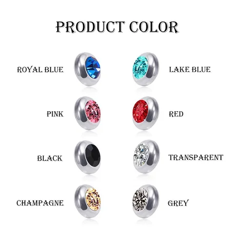 Unisex Stainless Steel Titanium Round Magnetic Non-Pierced Stud Earrings Fashion Colorful Rhinestone Clip-on Earrings Jewelry