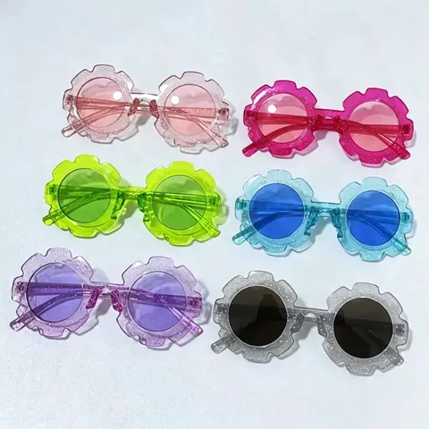 Kinder Sonnenbrille Blumenform UV Schutz Kunststoff Süße Sonnenblumen Brille Für Kleinkinder Jungen Mädchen Outdoor