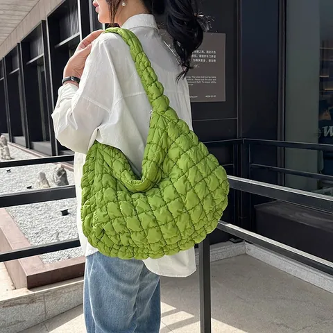 Mode Damen Gesteppt Blase Achseltasche Oxford Tuch Puffy Schultertasche Kleine Nische Design Umhängetasche Für Den Alltag