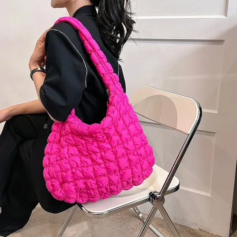 Mode Damen Gesteppt Blase Achseltasche Oxford Tuch Puffy Schultertasche Kleine Nische Design Umhängetasche Für Den Alltag