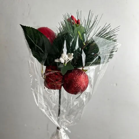 Christmas Bow Pine Cone Pine Needle Ball Hanging Ornament For Christmas Tree Desktop Layout Festival Party Decor