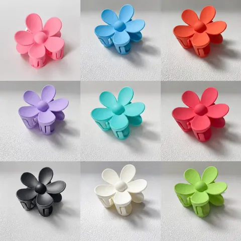 Grote Matte Bloem Haarklem Clip Elegante Morandi Kleur Haarklem Antislip Bloem Haardecoratie Voor Vrouwen Dagelijkse Haaraccessoires