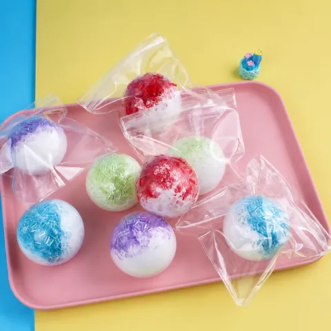 Handmade Crushed Ice Squishy Toy Ball For Stress Relief Slow Rebound Moldable Sensory Fidget Toy For Adults Teens Everyday Gift