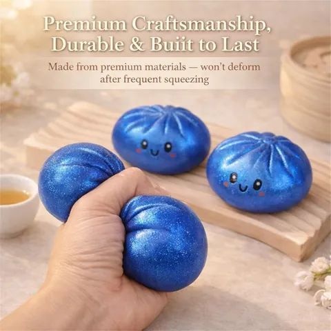 Προσομοίωση Dumpling Squishy Glitter Παιχνίδι Ανακούφισης Από Το Στρες Χαριτωμένο Χαμογελαστό Πρόσωπο Ψωμάκι Με Ατμομάγειρα Για Παιδιά Ενήλικες Γραφείο Αποσυμπίεση