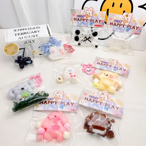 Cute Cartoon Animal Cat Paw Squishy Toy Stress Relief Sensory Decompression Toy For Kids Adults Gift Soft TPR Healing Slow Rising Toy