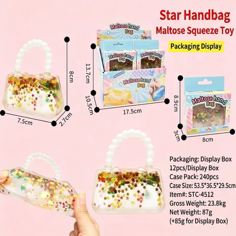 Juguete Squishy de Descompresión de Rebote Lento Bolso Transparente Lindo Juguete Aliviador de Estrés