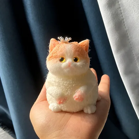 Juguete Squishy de Gato Gordo Gigante Simulado de TPR Flocado Juguete para Aliviar el Estrés Lindo Adorno de Animal Regalo Creativo DIY