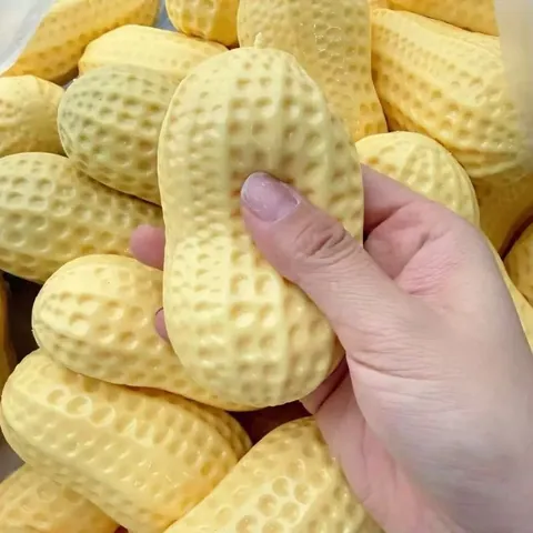 Juguete Squishy de Cacahuete de Simulación Rebote Lento Forma de Cacahuete Presionable Alivio del Estrés para Niños y Adultos