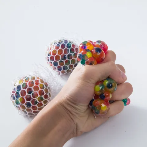 Multicolor Mesh Squishy Grape Ball Stress Relief Toy For Kids Adults Creative Novelty Decompression Squeeze Toy Fidget Ball Gift