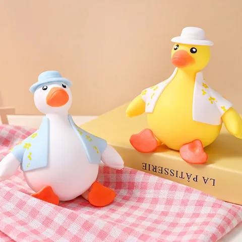 Cartoon Ente Squishy TPR Stressabbau Spielzeug Langsame Rückfederung Weiches Quetschspielzeug Für Kinder Erwachsene Gelbe Blaue Ente
