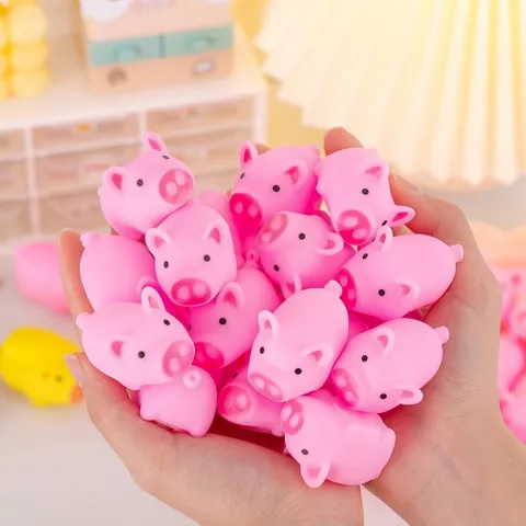 Juguete De Descompresión Squishy De Cerdito Rosa Lindo Para Niños Alivio Del Estrés Juguete De Cerdo Chillón De TPR Regalo Infantil