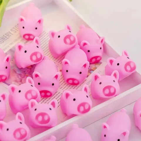 Juguete De Descompresión Squishy De Cerdito Rosa Lindo Para Niños Alivio Del Estrés Juguete De Cerdo Chillón De TPR Regalo Infantil