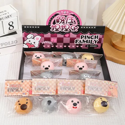 Groot Transparant TPR Squishy Speelgoed Simulatie Voedsel Dessert Stressverlichting Speelgoed Met Laser Glitter En Parels