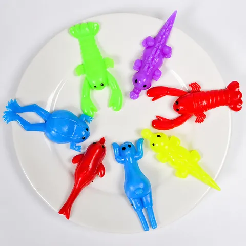 TPR Slingshot Animal Finger Toys Stretchy Sea Animal Slingshot Flying Slingshot Toys For Kids Stress Relief Party Favors