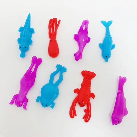 TPR Slingshot Animal Finger Toys Stretchy Sea Animal Slingshot Flying Slingshot Toys For Kids Stress Relief Party Favors