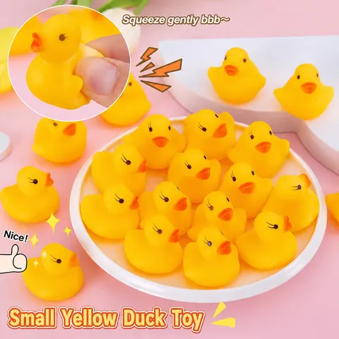 Classic Yellow Rubber Duck Bath Toy For Baby Floating Squeaky Water Play Toy For Toddler Bathtub Shower Fun Vinyl Squeeze Toy