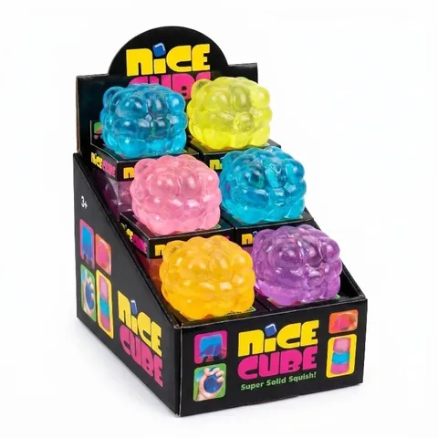 TPR Translucent Squishy Stress Relief Toy Snowflake Ice Cube Magic Cube Shape Sensory Squeeze Toy For Adults Kids Gift