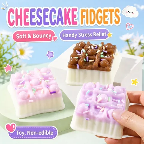 Simulation Ultra Soft Souffle Cake Squishy Slow Rebound Stress Relief Toy For Kids Adults Simulation Food Play Fidget Toy Gift