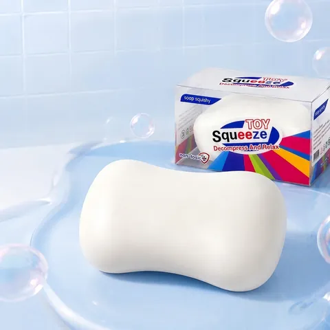 Προσομοίωση Σαπουνιού Squishy Παιχνίδι Αργής Επαναφοράς Ανακούφιση από το Στρες Παιχνίδι Λευκό TPR Squishy