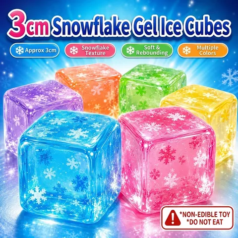 Neue Schneeflocke Maltose Dekompressionswürfel Eis Stil Slow Rebound Squishy Spielzeug Zum Stressabbau Durchscheinend TPR Würfel Spielzeug