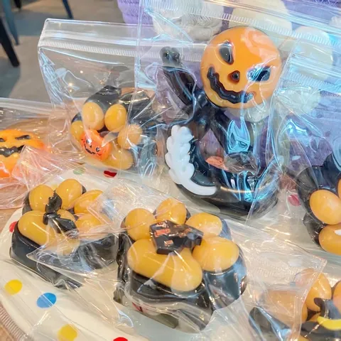 Juguetes Squishy de Halloween Suave TPR Alivio del Estrés Calabaza Fantasma Murciélago Pata de Gato Regalos de Fiesta