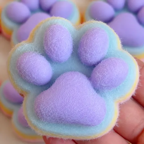 Jouet Squishy Patte de Chat Arc-en-ciel Floconné Retour Lent Anti-stress Doux Mignon Patte d'animal Jouet de Décompression pour Enfants Adultes