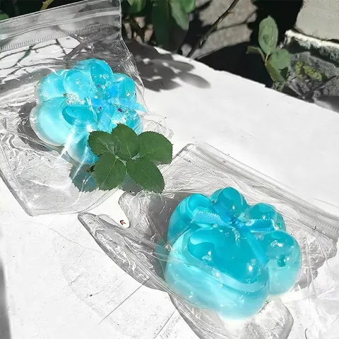 Sea Salt Series Cat Paw Simulation Waffle Squishy Toy TPR Decompression Toy Cute Food Stress Relief Toy For Kids Adults