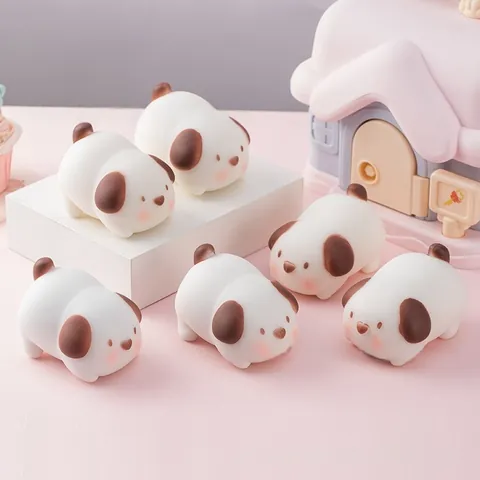 Juguete Squishy de Alivio del Estrés con Forma de Animal de Dibujos Animados Rebote Lento TPR Relleno de Harina Juguete de Descompresión para Niños Adultos Oficina