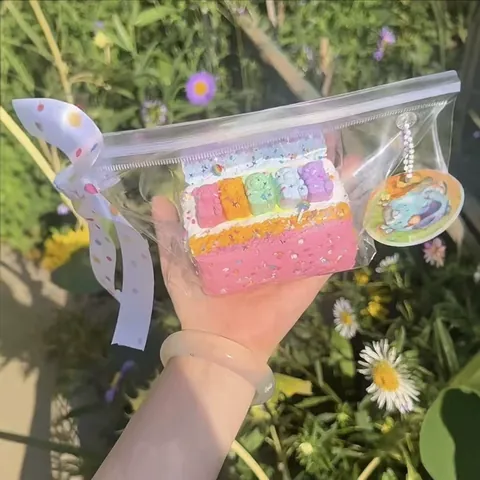 Simulatie Voedsel Toast Squishy Speelgoed Voedselveilige Siliconen Langzame Rebound Brood Sandwich Vorm Knijpspeelgoed Voor Kinderen Volwassenen Cadeau