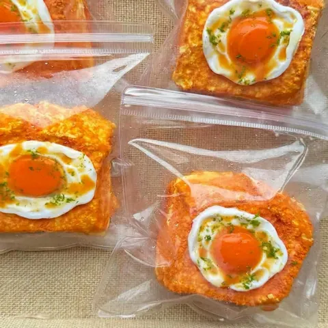 Gesimuleerd Spiegelei Toast Brood Squishy Speelgoed Food Grade Siliconen Stressverlichting Squeeze Vent Speelgoed Voor Kantoor School Ontspanning