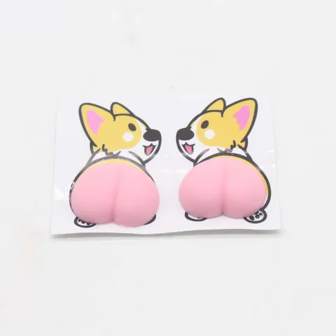 Dimensional Silicone Cartoon Butt Anti-collision Sticker Cute Car Door Handle Protector Scratch Guard Adhesive Decor For Phone Case