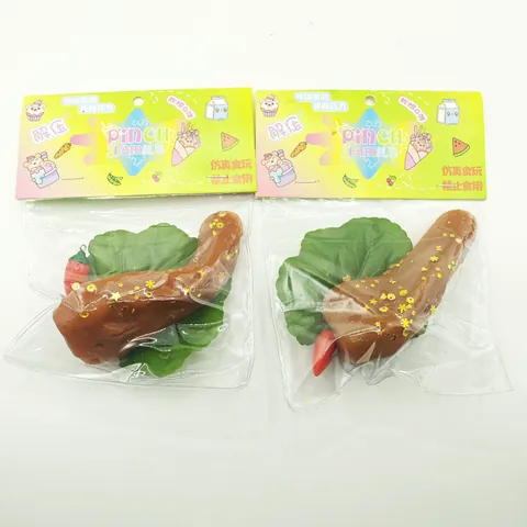 Realistic Simulated Roasted Duck Head Squishy Toy Funny Prank Stress Relief Food Play Squeeze Toy For Adults Teens Party Gift